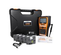 Brother PT-E510BP Contractor Kit: P-Touch Handheld Industrial Label Printer with USB-C & Dual Auto-Cutter Plus 5 Tapes (up to 24mm Labels)