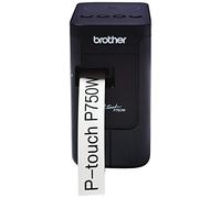 Brother PT-P750W Label Maker, Wireless/USB 2.0/NFC, P-Touch Label Printer, Portable, Up to 24mm Labels, Includes AC Adapter/24mm Black on White Tape Cassette, UK Plug
