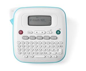 Brother PTN20 Portable Electronic Labeling Machine with 12mm BTAG Consumables, QWERTY Keyboard, LCD Display, Manual Cutter, 3 Fonts, 10 Frames and 200 Integrated Symbols