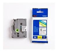 Brother PTouch TZE 8m Tape 6mm Black on White - TZE 211