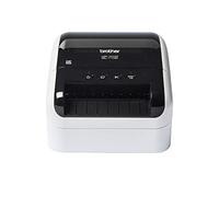 Brother QL-1100 Label Maker, USB 2.0, Shipping & Barcode Label Printer, Desktop, Up to 4 inch Wide Labels, Includes 41 x Large Shipping Labels & 62mm Continuous Tape Roll, UK Plug