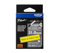 Brother Hse Heat Shrink Tube Tape 31mm x 1.5m Black on Yellow HSE661E
