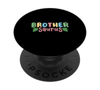 Brother Saurus Kids Dinosaur Birthday Party Family Matching PopSockets Adhesive PopGrip