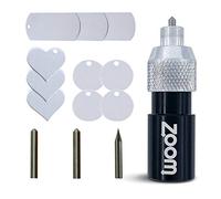 Brother ScanNCut 3-in-1 Etching/Engraving Tool - Precision, Regular, and Blunt Engraving Tips with Heart, Dog Tag, and Circle Stamping Blanks for Brother Scan and Cut Machines- by Zoom Precision