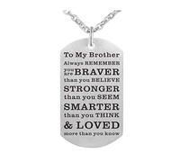 Brother Sister Gifts Wherever You Are You Will Always Be in My Heart Birthday Christmas Graduation Keychain Necklace, To My Brother--necklace, Medium