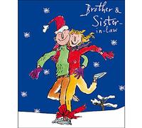 Brother & Sister-in-Law Christmas Card (WDM-457272) - Three-Legged Race - Illustrated Card for a Couple from Quentin Blake