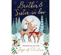 Brother & Sister-In-Law Embellished Magnifique Christmas Card Large Xmas Cards XMQ013