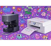 Brother Skitch PP1 Embroidery Machine Bundle, 100 x 100 mm Area, App-Controlled, with Artspira 40-Colour Polyester Thread Set, Colour Matching & Easy Personalisation
