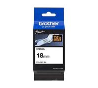 Brother P-Touch 18mm Black on White Labelling Tape 3m STE-141