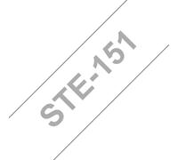 Brother STe-151 Labelling Tape Cassette, 24 mm (W) x 3 m (L), Stencil Tape, Brother Genuine Supplies, Black on White