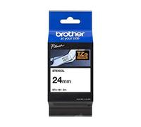Brother STe-151 Labelling Tape Cassette, 24 mm (W) x 3 m (L), Stencil Tape, Brot