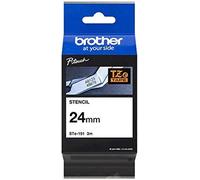 Brother STe-151 Labelling Tape Cassette, 24 mm (W) x 3 m (L), Stencil Tape, Brot