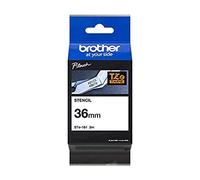 Brother STe-161 Labelling Tape Cassette,Stencil Tape, Brother Genuine Supplies,Black on White, 36mm (W) x 3M (L)