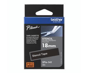 Brother Stencil Tpe 18MM BLK/WHT Tpe