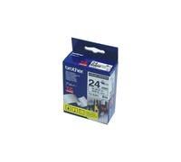 Brother Strong Adhesive Gloss Laminated Tape - 24mm Black/White