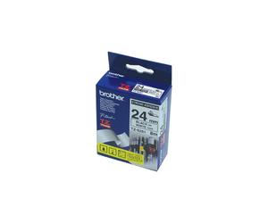 Brother Strong Adhesive Gloss Laminated Tape - 24mm Black/White