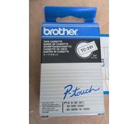 Brother TC-291 9mm Black On WHITE Tape Cassette for P-Touch (Old Type) Free Post