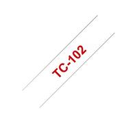 Brother TC102 Cassette Transparent red 7,7 m x 12 mm Laminiertfür P-Touch 8E Series