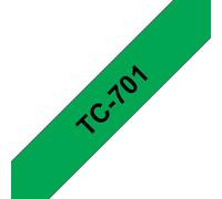 Brother TC701 LABEL BLACK ON GREEN 12MM 7.7M