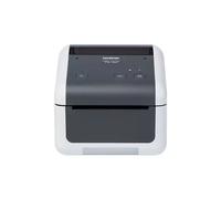 Brother TD-4210D. Print technology: Direct thermal Maximum resolution: 203 x 203 DPI Print speed: 203 mm/sec. Connectivity technology: Wired USB port. Product colour: Grey White