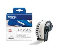 Brother The Brother DK-22210 Black on White Continuous Paper Label Roll â“ 29mm - Tape is 30.48m long 29mm wide