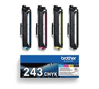 Brother TN-243BK/TN-243C/TN-243M/TN-243Y Toner Cartridges, Black/Cyan/Magenta/Yellow, Multi-Pack, Standard Yield, Includes 4 x Toner Cartridges, Brother Genuine Supplies