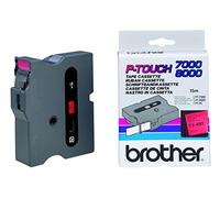 Brother TX-451 Labelling Tape Cassette, Black on Red, 24 mm (W) x 15M (L), Laminated, Brother Genuine Supplies
