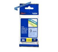 Original Brother P-Touch TZE521 9mm Gloss Tape - Black on Blue