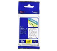 Original Brother P-Touch TZE135 12mm Gloss Tape - White on Clear