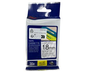 Brother TZE-141 Black On Transparent Tape For P-Touch 300/500/1000 (18mm X 8m)