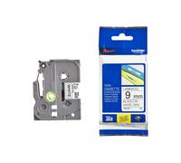 Brother TZe-221 Black On White Adhesive Laminated 9mm P-Touch Labelling Tape