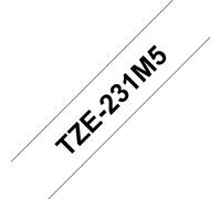 Brother TZE-231M5 label-making tape Black on white