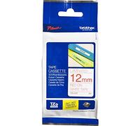 Brother TZe-232 Labelling Tape Cassette, 12 mm (W) x 8 m (L), Laminated, Brother Genuine Supplies - Red on White