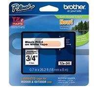 Brother TZE-241CIV Labels - Black / White