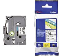Brother TZe-251 Labelling Tape Cassette, 24 mm (W) x 8 m (L), Laminated, Brother Genuine Supplies - Black on White - Packaging May Vary