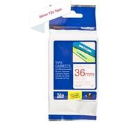 Brother TZe-262 Labelling Tape Cassette, Red on White, 36 mm (W) x 8M (L), Laminated, Brother Genuine Supplies