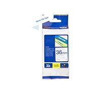 Brother TZe-263 Labelling Tape Cassette, Laminated, Genuine Supplies, Blue on White, 36 mm (W) x 8 m (L)