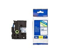 Brother P-Touch 36mm Blue On White Labelling Tape TZE263