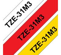 Brother TZE-31M3 DirectLabel multi pack TZE-231/431/631 12mm x 8m Pack