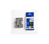 Brother TZe-325 Labelling Tape Cassette, 9 mm (W) x 8 m (L), Laminated, Brother Genuine Supplies - White on Black