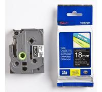 Brother TZe-345 Original P-Touch Label Tape (18mm x 8m) White On Black