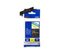 Brother TZe-354 24 mm (W) x 8 m (L) Labelling Tape Cassette Laminated Brother Genuine Supplies - Gold on Black