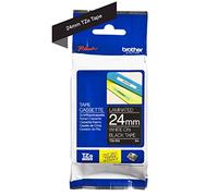Brother TZe-355 Labelling Tape Cassette, White on Black, 24mm (W) x 8M (L), Laminated, Brother Genuine Supplies