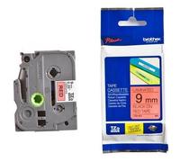 Original Brother P-Touch TZE421 9mm Gloss Tape - Black on Red