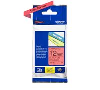 Brother TZE-431 TZE431 Black on Red Tape Laminated 12mm 8m Label PTouch Genuine