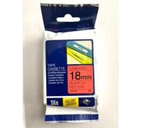 Brother Tze-441 Laminated tape Black on Red 18mm x 8m