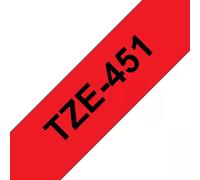 Brother TZE-451 label-making tape Black on red TZ