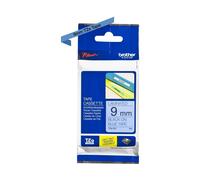Brother TZe-521 Labelling Tape Cassette, 9 mm (W) x 8 m (L), Laminated, Brother Genuine Supplies - Black on Blue