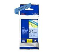 Brother TZe-551 Labelling Tape Cassette, 24 mm (W) x 8 m (L), Laminated, Brother Genuine Supplies - Black on Blue
