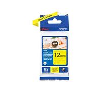 Brother TZE631S Black on Yellow 4M X 12mm Gloss Tape